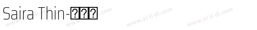 Saira Thin字体转换